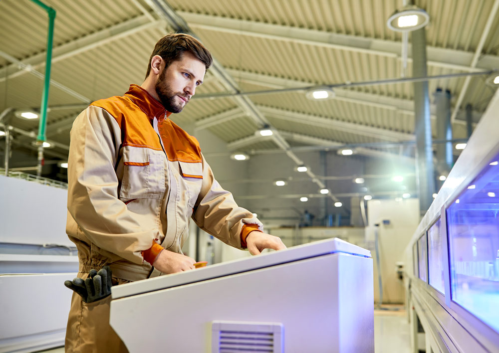 The häwa console system is operated by a single worker.