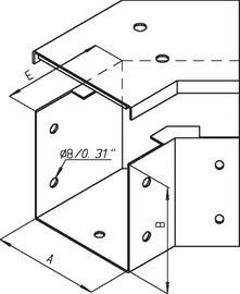 45° elbow top access