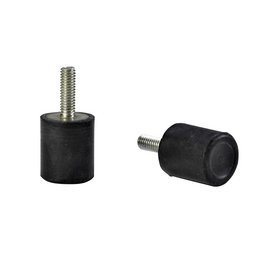 Rubber suction feet with threaded bolt