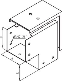 90° corner bracket external access