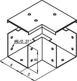 90° corner bracket top access