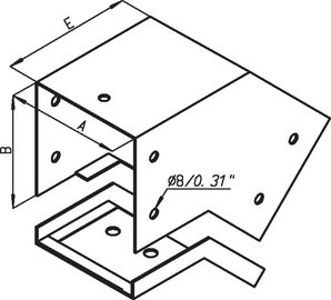 45° elbow internal access